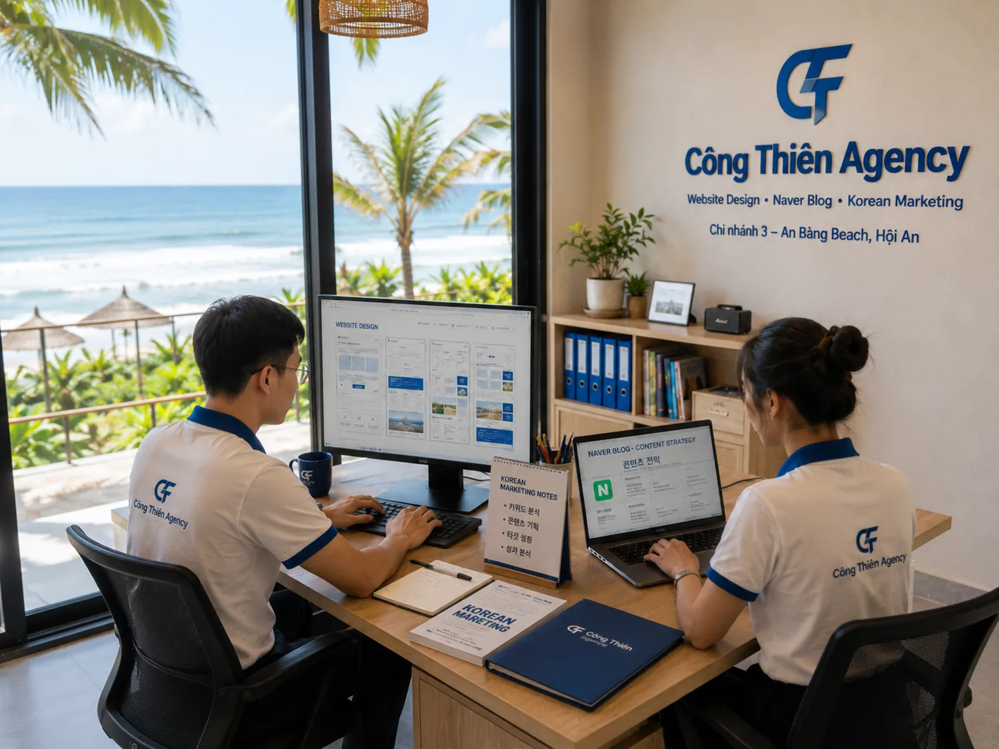 Văn phòng Công Thiên Agency phục vụ khách hàng Hội An