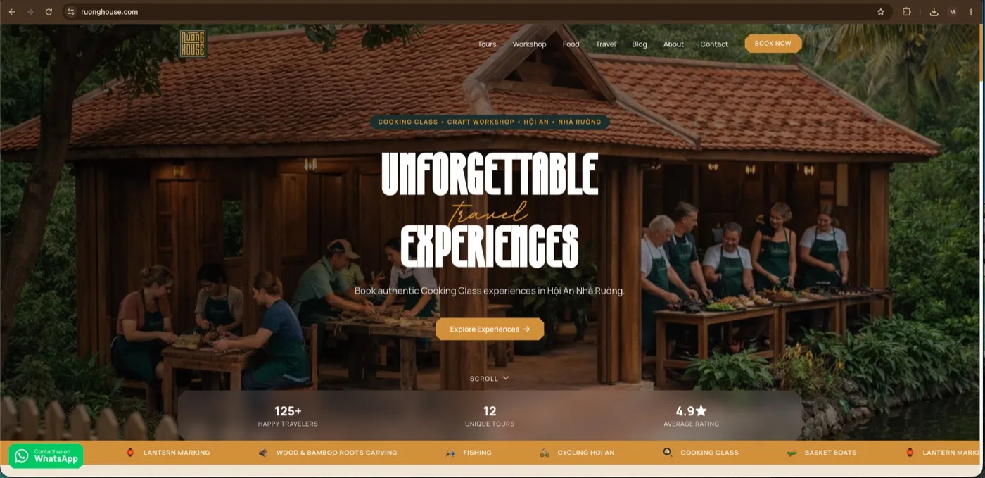 Ruong House — bản xem trước website